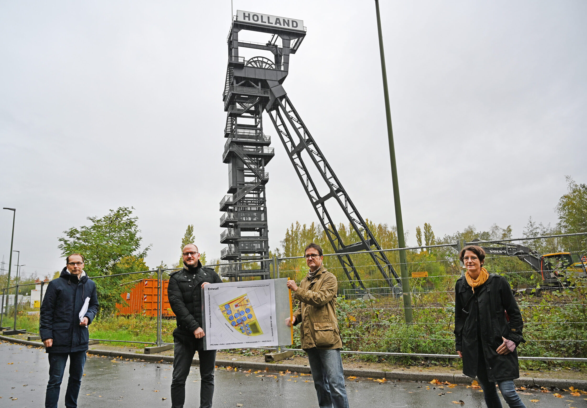 Platzgestaltung Förderturm Zeche Holland 21.10.2020 Foto: André Grabowski / Stadt Bochum, Referat für politische Gremien, Bürgerbeteiligung und Kommunikation